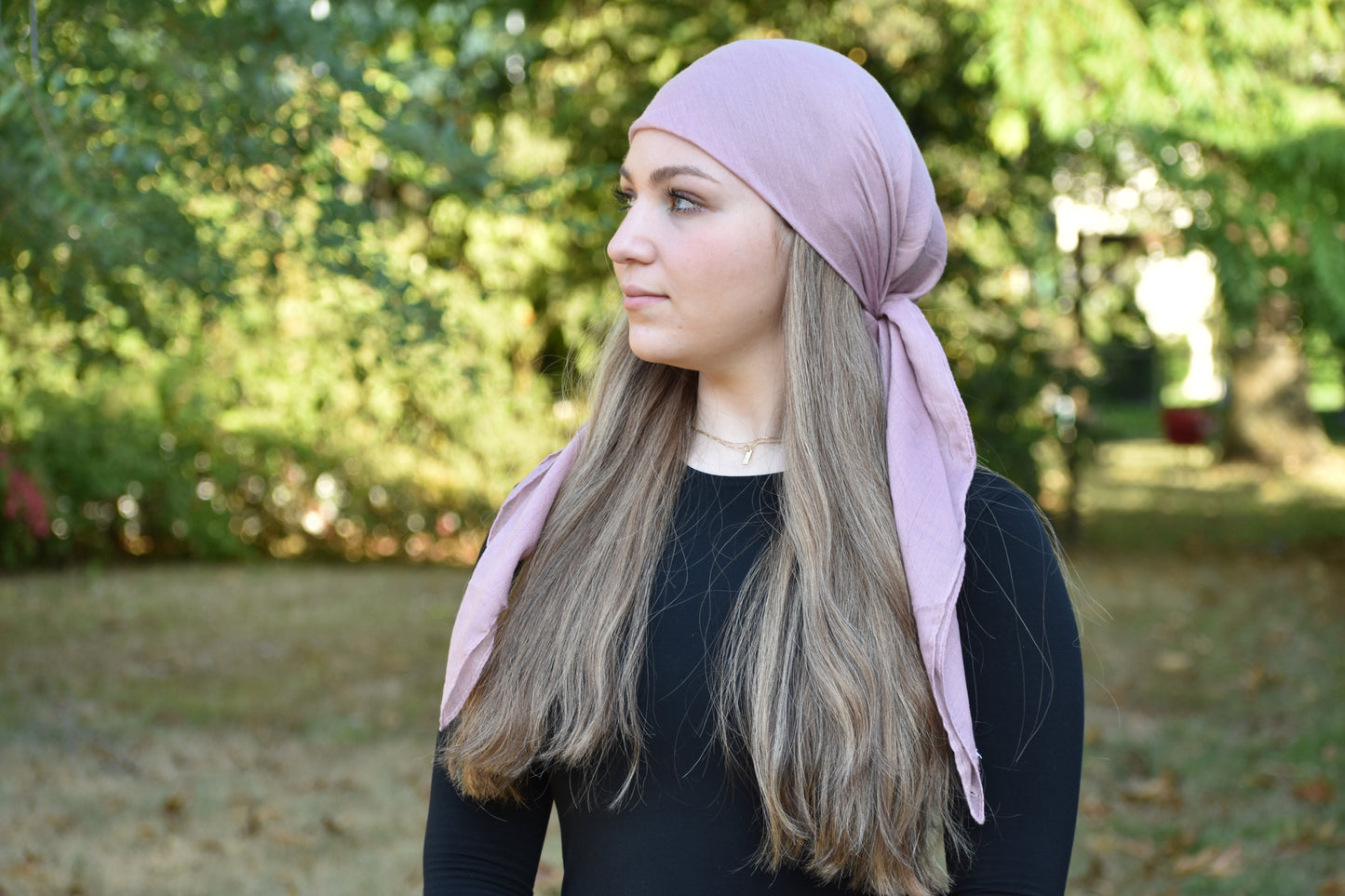 Pink Solid Head Scarf