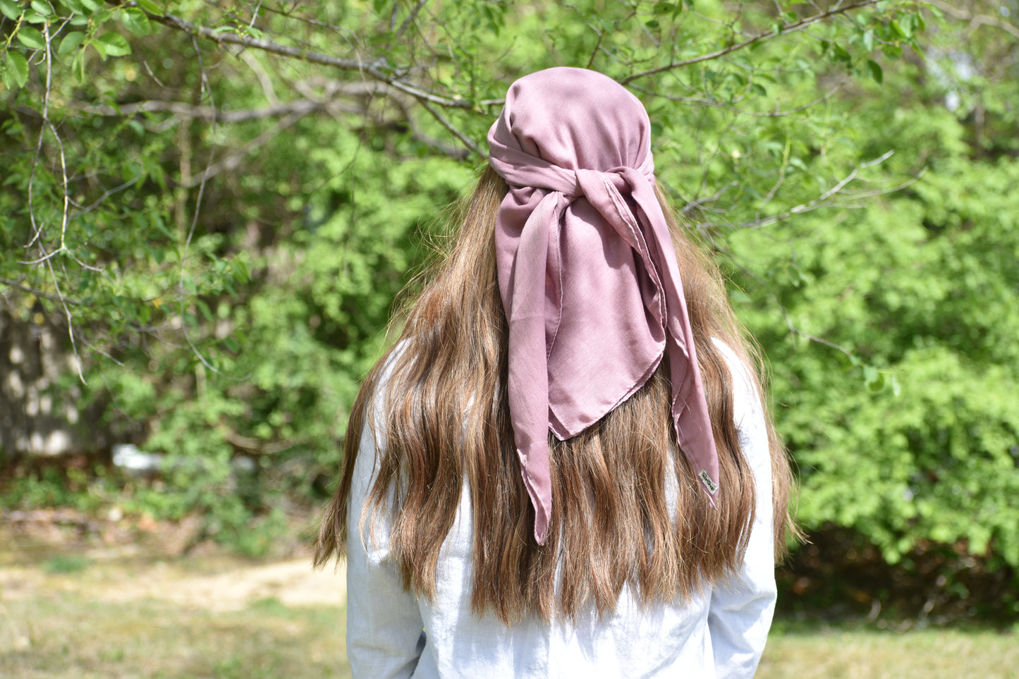 Mauve Solid Head Scarf