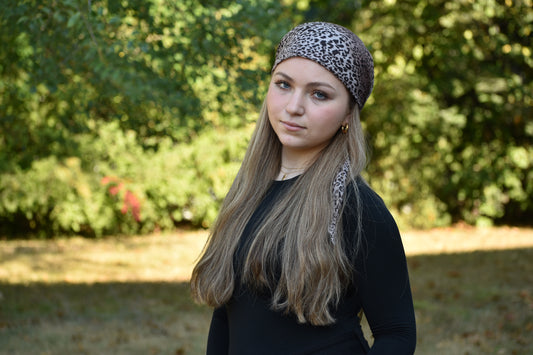 Leopard Print Head Scarf