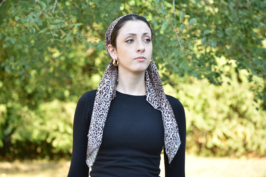 Leopard Print Head Scarf