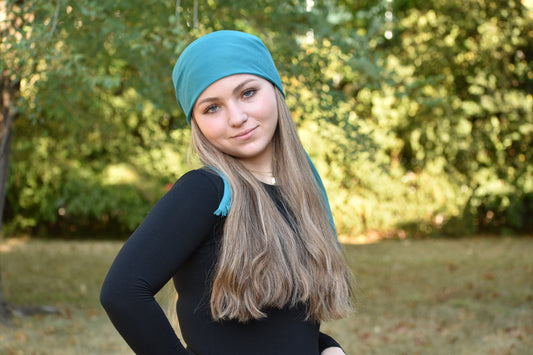 Teal Solid  Head Scarf