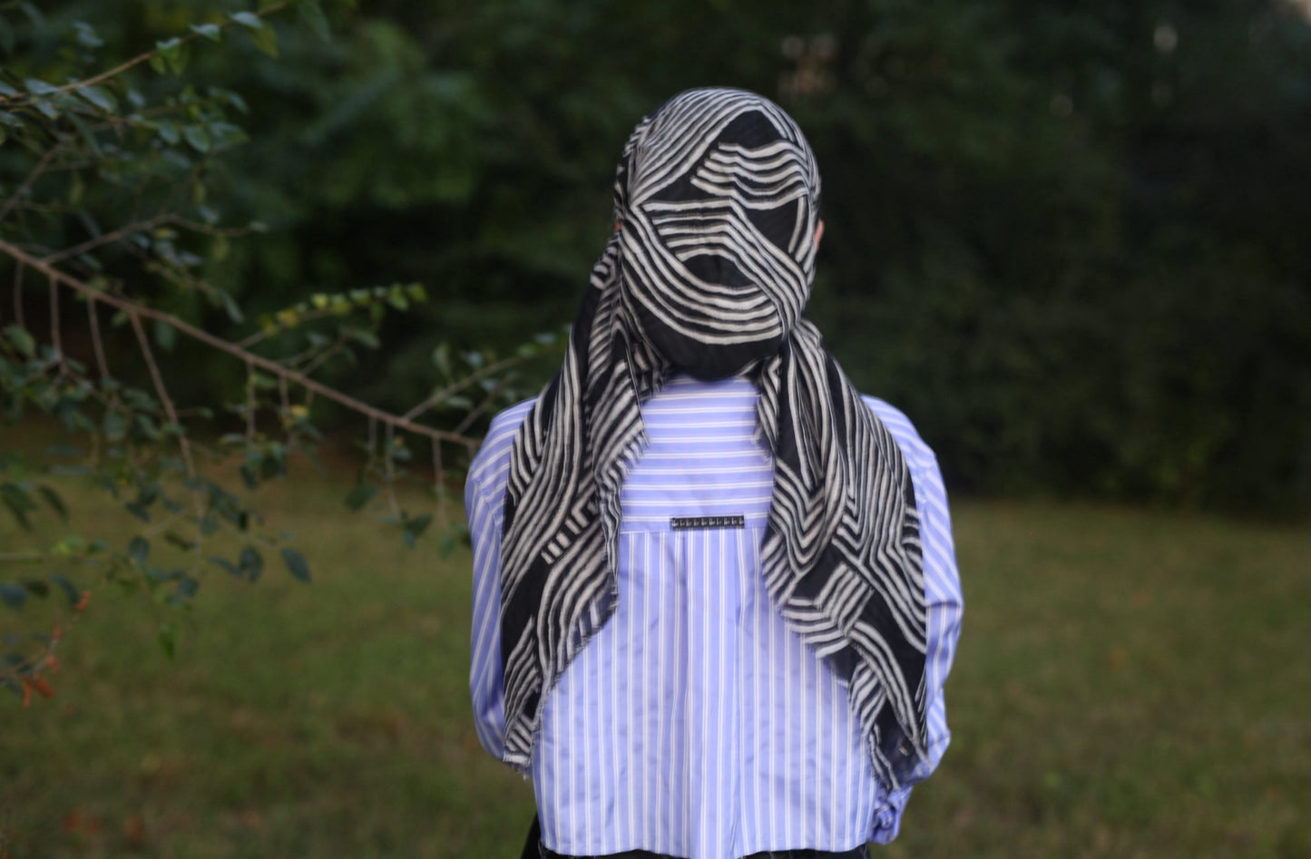 Swirl Head Scarf Black