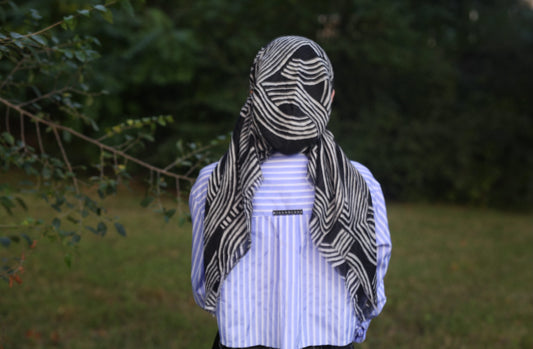 Swirl Head Scarf Black